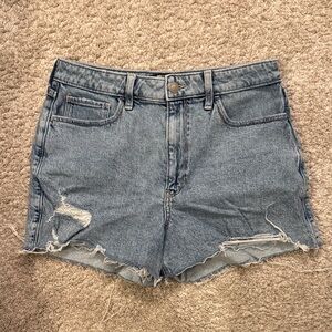 Hollister Light Blue Distressed Jean Shorts
